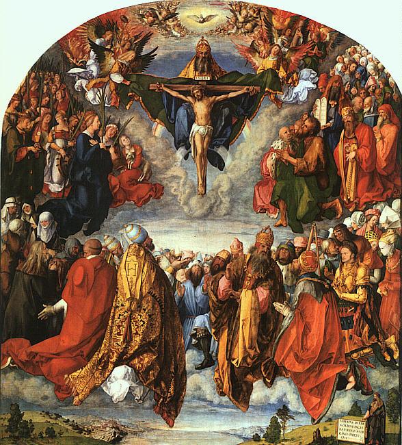 Albrecht Durer Adoration of the Trinity Norge oil painting art